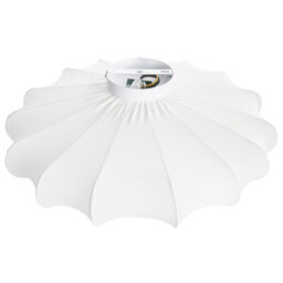 Wyld And Coco Nordiclux Pendant Lamp White Fabric Shade Iron Base Scandi Style - 50 X 19 Cm - thumbnail 5