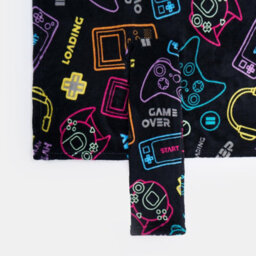 OHS Fleece Blanket With Sleeves Gaming Supersoft Warm Plush Wearable Warm Throw - thumbnail 5