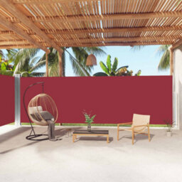 Walplus Retractable Side Awning Garden Sun Shade Canopy Gazebo For Back Door, Porch, Patio Red 200X1000 Cm - thumbnail 1