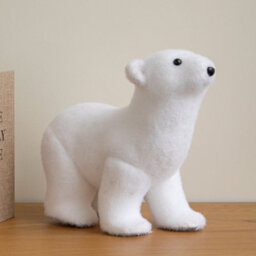 Samuel Alexander 30Cm Large Flocked Polar Bear Christmas Decoration - thumbnail 1