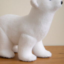 Samuel Alexander 30Cm Large Flocked Polar Bear Christmas Decoration - thumbnail 4