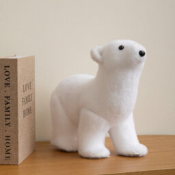 Samuel Alexander 30Cm Large Flocked Polar Bear Christmas Decoration - thumbnail 3