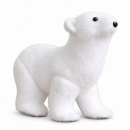 Samuel Alexander 30Cm Large Flocked Polar Bear Christmas Decoration - thumbnail 8