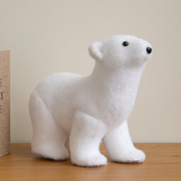 Samuel Alexander 30Cm Large Flocked Polar Bear Christmas Decoration - thumbnail 9