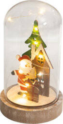 Netagon Christmas Battery Powered Light Up Cloche Christmas Scene Globe Ornament- Father Christmas - thumbnail 2