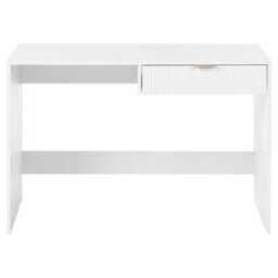 Wyld And Coco Nordicnest White Home Office Desk 120 X 60 Cm With Drawer - thumbnail 1