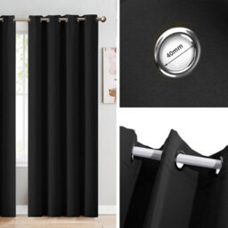 Marlow Blackout Curtains Window Curtain Draperies Pair Eyelet Bedroom Decor - thumbnail 3