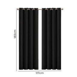 Marlow Blackout Curtains Window Curtain Draperies Pair Eyelet Bedroom Decor - thumbnail 2
