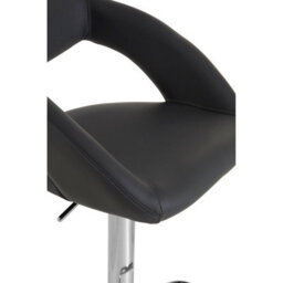 Orsina Black Faux Leather Bar Chair, Backrest Breakfast Bar Chair, Footrest Living Bar Chair Kitchen - thumbnail 6