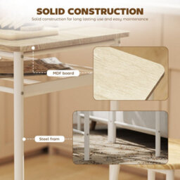 Wyld Haus Fira Rodo 3-Piece White And Oak Breakfast Bar Table And Stool Set With Storage - thumbnail 7