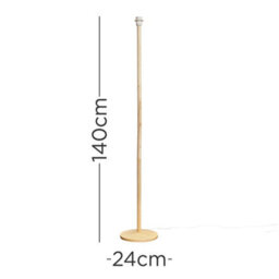 Valuelights Triston Single Stem Natural Light Wood Floor Lamp Base - thumbnail 5