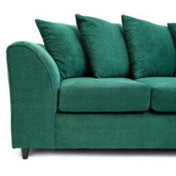 Abakus Direct Jumbo Grid Forest Green Right Facing Corner Sofa Plush Comfort With Deeply Padded Cushions - thumbnail 9