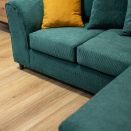 Abakus Direct Jumbo Grid Forest Green Right Facing Corner Sofa Plush Comfort With Deeply Padded Cushions - thumbnail 3
