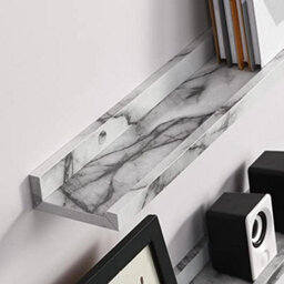 Spot On Dealz Set Of 2 Photo Floating Picture Ledge Display Wall Shelf 80 Cm Length With Marble Pvc Finish Wooden Decorative Shelves (80 X 10Cm) - thumbnail 6