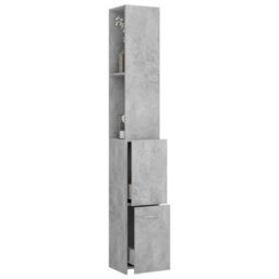 Berkfield Bathroom Cabinet Concrete Grey 25X26.5X170 Cm Engineered Wood - thumbnail 7