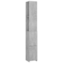 Berkfield Bathroom Cabinet Concrete Grey 25X26.5X170 Cm Engineered Wood - thumbnail 2