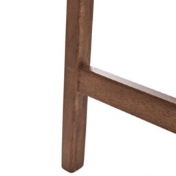 Wyld And Coco Urbannest Set Of 2 Bar Chairs Beige Polyester Upholstered Seats Rubberwood Dark Brown Finish - thumbnail 6