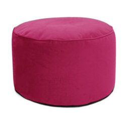 rucomfy Beanbags Rucomfy Velvet Cerise Pink Pouffe - Indoor Bean Bag Footstool - thumbnail 2