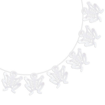 Halloween Skeleton Garland Paper Home Party Decorations Themed 3M - image 1