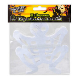 Halloween Skeleton Garland Paper Home Party Decorations Themed 3M - thumbnail 7