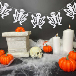 Halloween Skeleton Garland Paper Home Party Decorations Themed 3M - thumbnail 4
