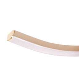 Happy Homewares Contemporary Designer Single Wavy Strip Led Ceiling Light Fitting In Matte Gold - thumbnail 3