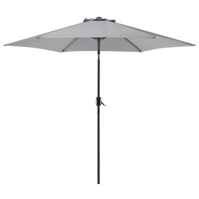 Beliani Market Parasol 270 Cm Varese Dark Grey - image 1