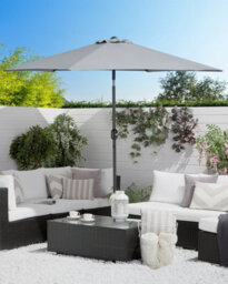 Beliani Market Parasol 270 Cm Varese Dark Grey - thumbnail 2