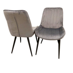 Stratus Interiors Dido Blue Velvet Dining Chair - Elegant Modern Upholstered Seating For Livingroom And Kitchen