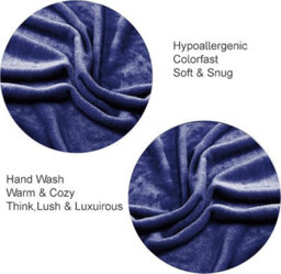 Casabella Deluxe Soft Faux Fur Mink Fleece Throw Blanket - thumbnail 4
