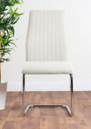 Furniturebox Uk Pivero White High Gloss Dining Table And 6 White Lorenzo Dining Chairs - thumbnail 8