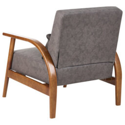 Beliani Armchair Skara Faux Leather Dark Brown - thumbnail 5
