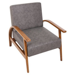Beliani Armchair Skara Faux Leather Dark Brown - thumbnail 7