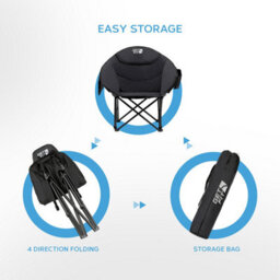 GETFIT Get Fit Moon Camping Chair - Portable Outdoor Premium Folding Chair With Pocket, Cup Holder & Carry Bag - Weight Capacity Of 130Kg - thumbnail 7