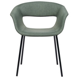 Beliani Set Of 2 Dining Chairs Elma Fabric Dark Green - thumbnail 5