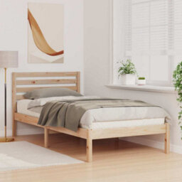 Berkfield With Headboard Brown 90 X 190 Cm Solid Pine Wood - thumbnail 5