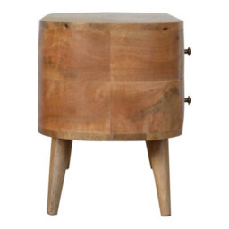 Matteo Solid Wood Rounded Tv Unit With 4 Drawers And 2 Shelves - Natural Mango Wood - thumbnail 6