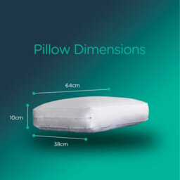 Snuggledown Cotton Memory Foam Pillow 1 Pack Firm Support Side Sleeper Orthopaedic Zipped Cover 64X38Cm - thumbnail 8