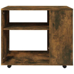 Berkfield Elegant Side Table Smoked Oak 70X35X55 Cm Engineered Wood - thumbnail 5