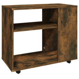 Berkfield Elegant Side Table Smoked Oak 70X35X55 Cm Engineered Wood - thumbnail 1