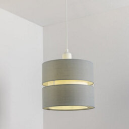 CGC Lighting Cgc Grey Two Tier Bedroom Lounge Lamp Shade - thumbnail 1