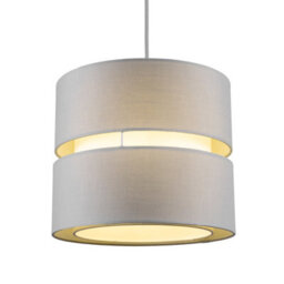 CGC Lighting Cgc Grey Two Tier Bedroom Lounge Lamp Shade - thumbnail 4