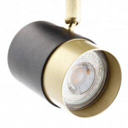 CGC Lighting Cgc Orio Black And Brushed Gold Triple Three Head Gu10  Adjustable Ceiling Spot Light Bar - thumbnail 4