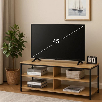 Celino Tv Stand Cabinet With Storage Shelf Tv Console 110Cm Living Room Bedroom 110X40X45 Cm - image 1