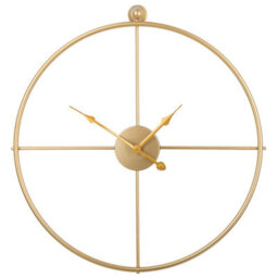 Beliani Wall Clock Zuchwil 50 Cm Metal Gold - thumbnail 1