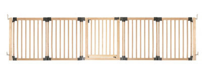 Safetots Wooden Multi Panel Room Divider, Up To 336Cm, Natural Wood, 76Cm Tall, Flexible Room Divider For Baby And Toddler - image 1