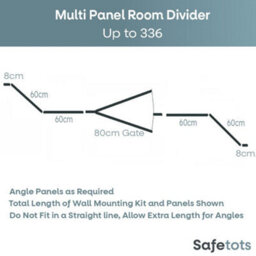 Safetots Wooden Multi Panel Room Divider, Up To 336Cm, Natural Wood, 76Cm Tall, Flexible Room Divider For Baby And Toddler - thumbnail 3