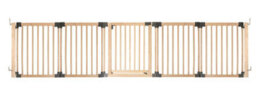 Safetots Wooden Multi Panel Room Divider, Up To 336Cm, Natural Wood, 76Cm Tall, Flexible Room Divider For Baby And Toddler
