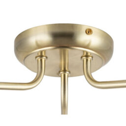 Cosylyte Fraser 3 Light Modern Metal Ceiling Flush Light - Brushed Brass - thumbnail 9