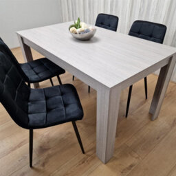 Kosy Koala Modern Rectangle Dining Table Set With 4 Black Velvet Chairs Dining Room Furniture - thumbnail 2